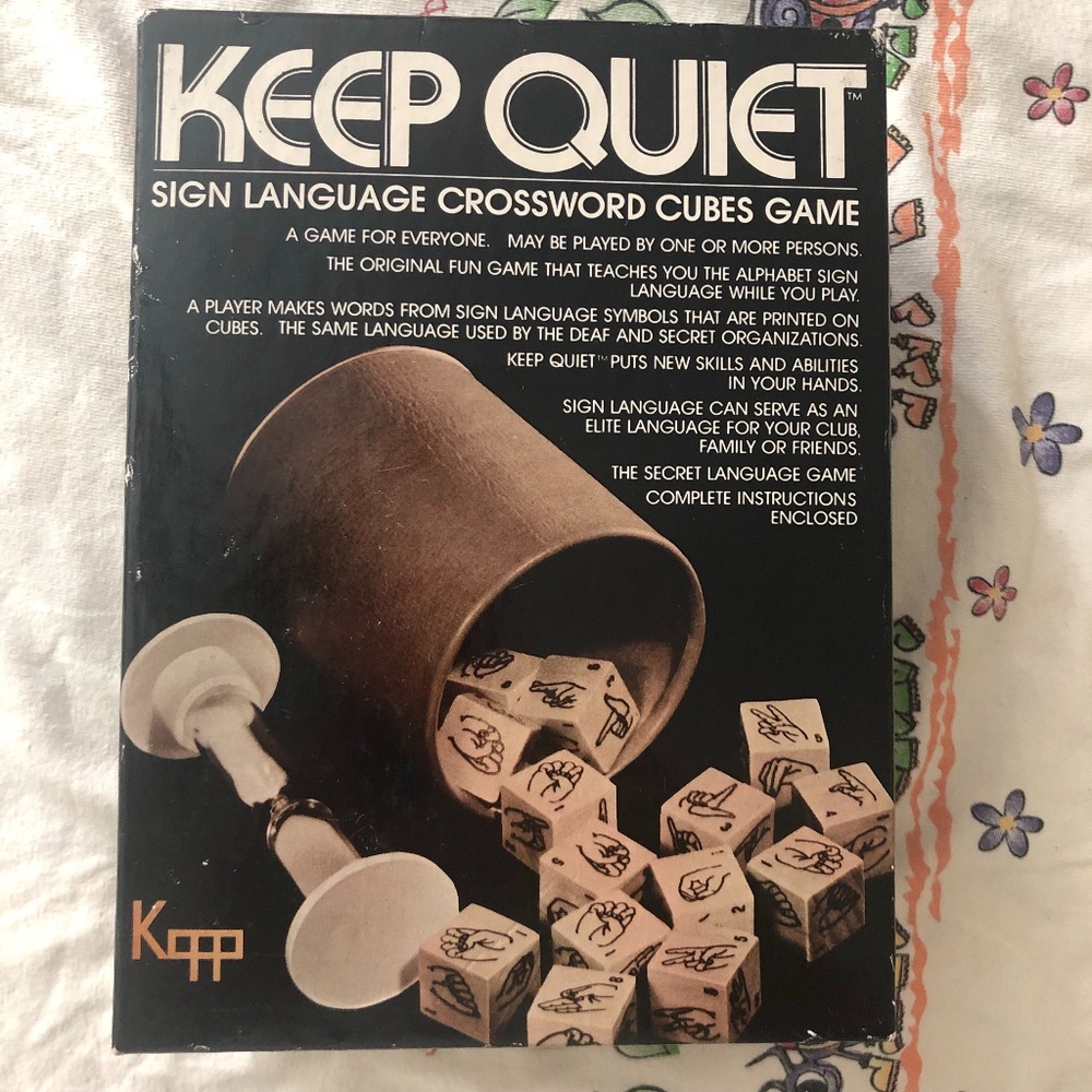 Vintage 1973 Keep quiet game